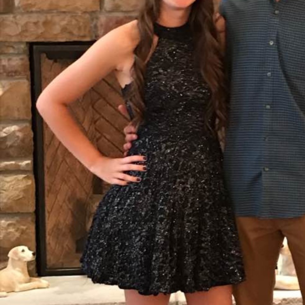 Navy blue homecoming dress